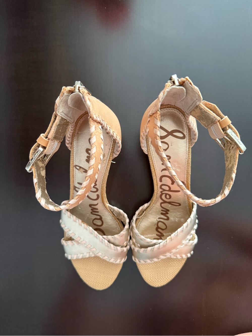 Sam Edelman Tan Braided Wedge Sandals